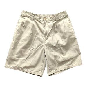 Vintage Flyers Shorts Mens 34 Beige Pleated Preppy Army Scouts 90s Golf
